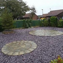 Slate with circles