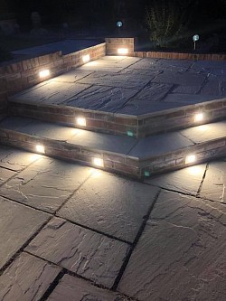 Grey natural stone paving