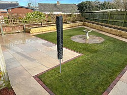 Turfed area with added circle centre